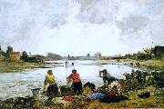 Eugene Boudin, Lavadeiras nas margens do rio Touques